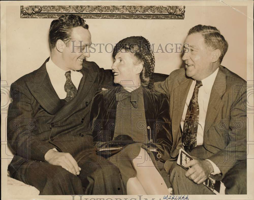 1939 Press Photo Sheridan Downey with daughter Margaret &amp; son-in-law, Washington- Historic Images