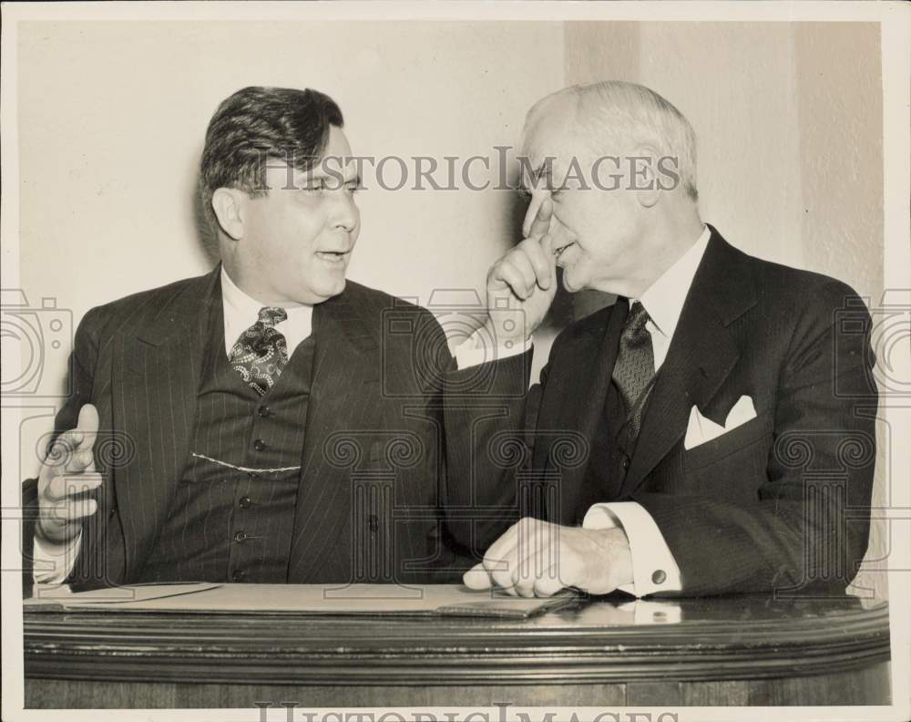 1941 Press Photo Wendell L. Willkie chats with Sec. of Sate Cordell Hull, D.C.- Historic Images