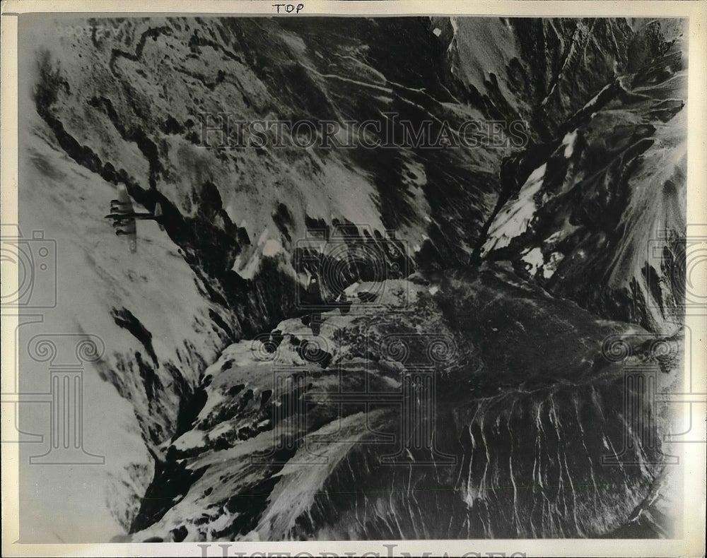 1943 U.S. Air Force Bombers over Alps on Shuttle bombing trip. - Historic Images