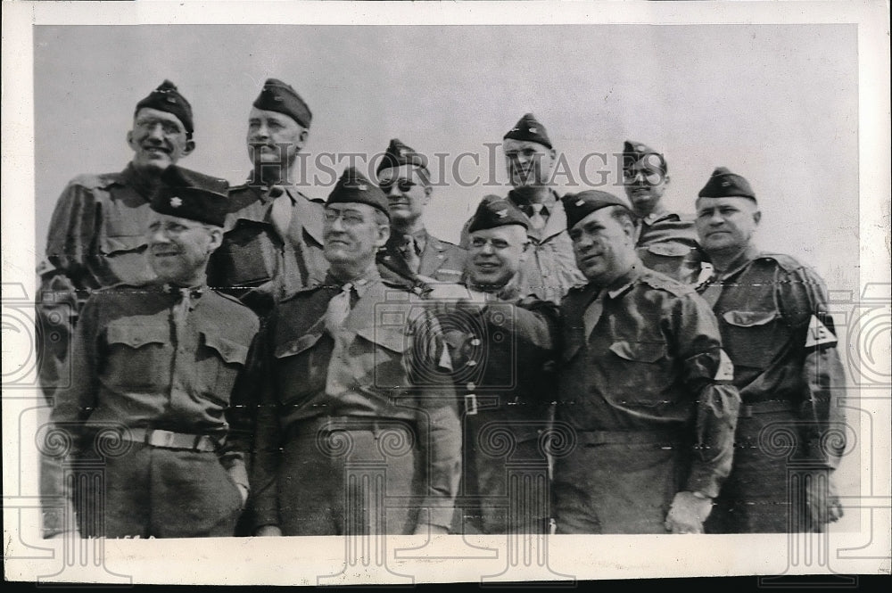 1944 Press Photo Lt Col Rash,Dalrymple,Col Conners,R Thomas,A Wegener,F Fenton - Historic Images