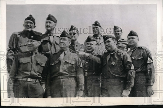 1944 Press Photo Lt Col Rash,Dalrymple,Col Conners,R Thomas,A Wegener,F Fenton - Historic Images