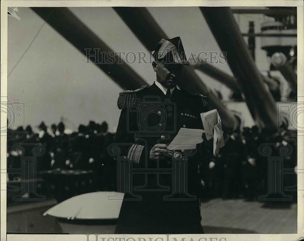 1927 Press Photo Adm. Louis Rudolph De Steiguer, Commander of US Battle Fleet.-Historic Images