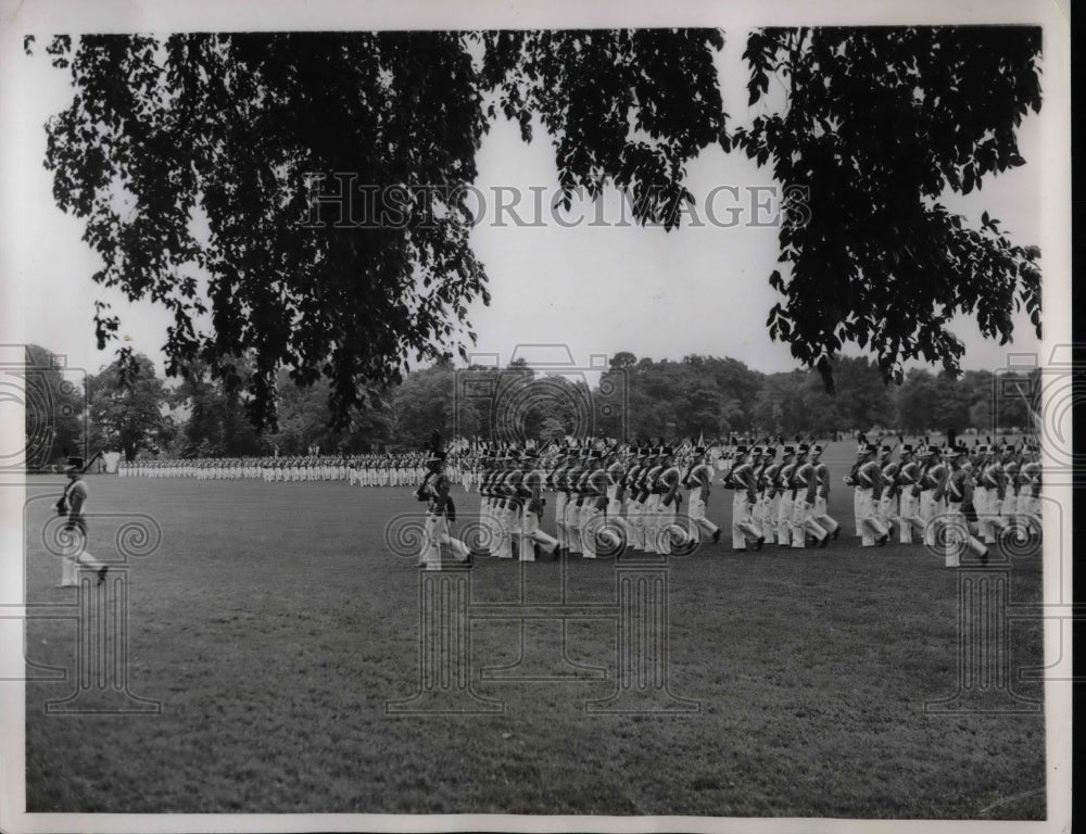 1937 Press Photo US Military Academy, West Point, NY cadets on parade - Historic Images