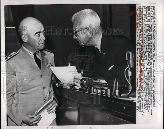 1960 Press Photo Vice Adm James A Hirschfield & Francis E Walter - nem09339-Historic Images