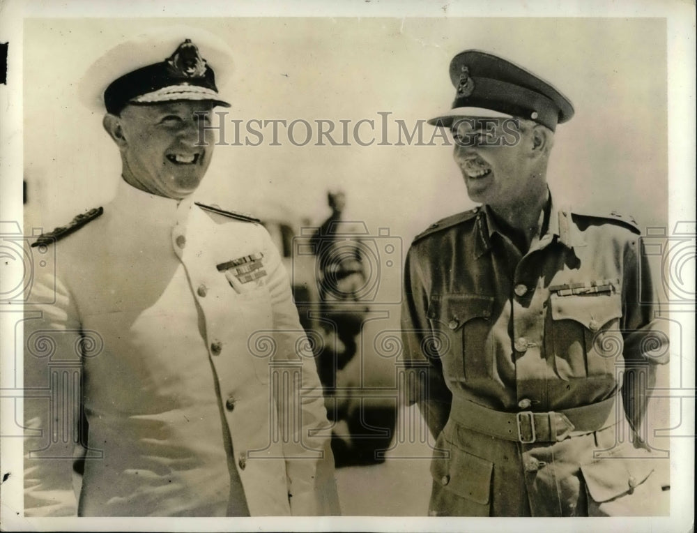 1941 Adm. Sir Andrew Cunningham &amp; brother Lt Gen Sir Alan C. - Historic Images