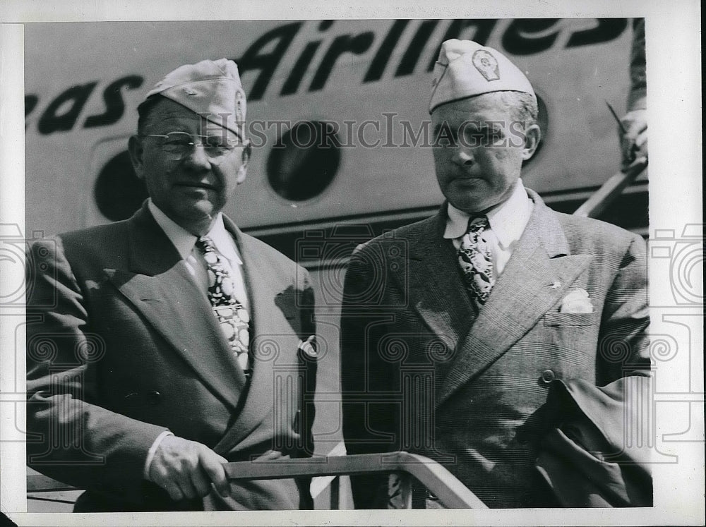 1946 Press Photo Max H. Sorensen of Catholic War Veteran and Joseph E. Reilly-Historic Images