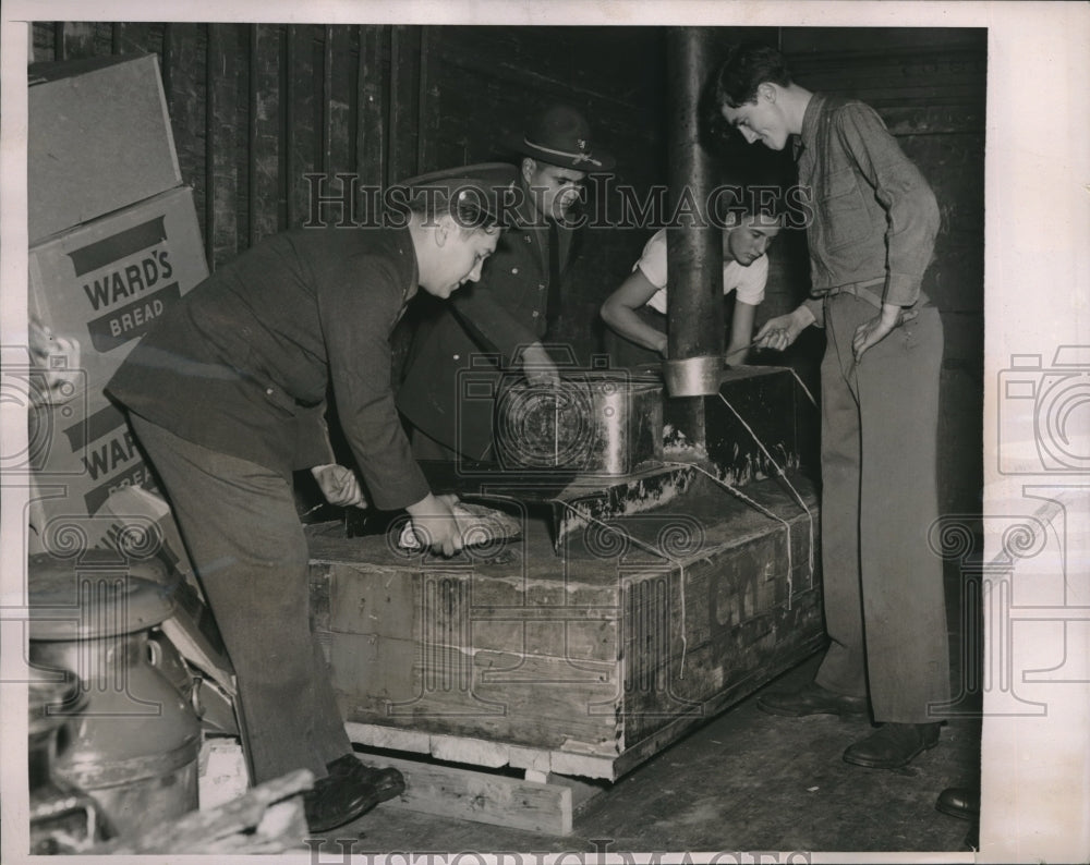 1940 Press Photo 102ng Engineers leave for training at Fort McClellan in Alabama-Historic Images