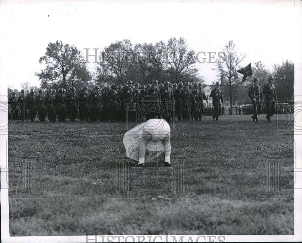 1956 Elizabeth Gail daughter of Capt. &amp; Mrs. Burton Dessner at Fort - Historic Images