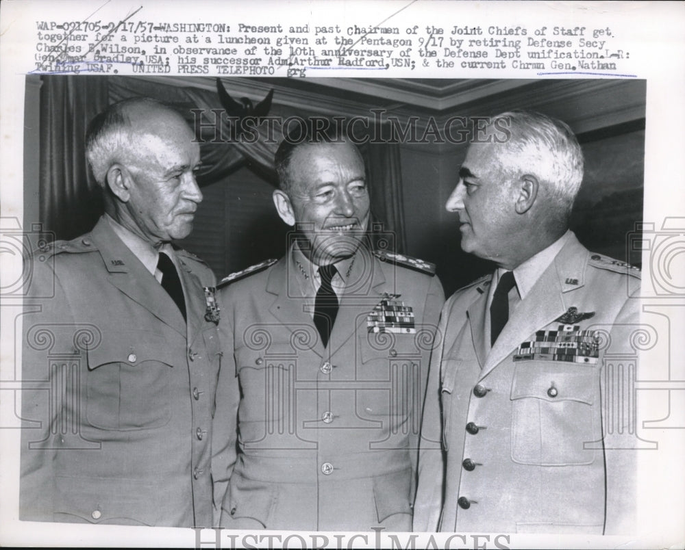 1957 Former Chairman of Join Chief of Staff together at Pentagon. - Historic Images