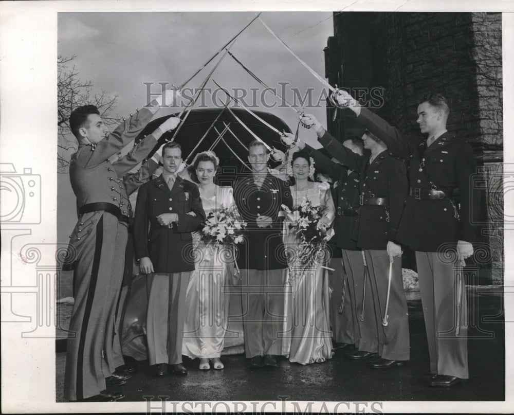 1973 Double Wedding of at U.S Military Academy at West Point. - Historic Images