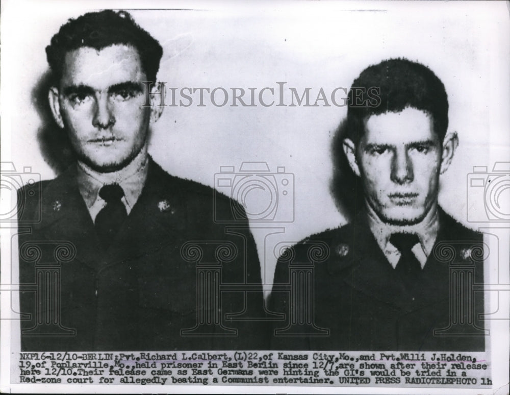 1955 Two U.S. Soldiers held prisoner in East Berlin. - Historic Images