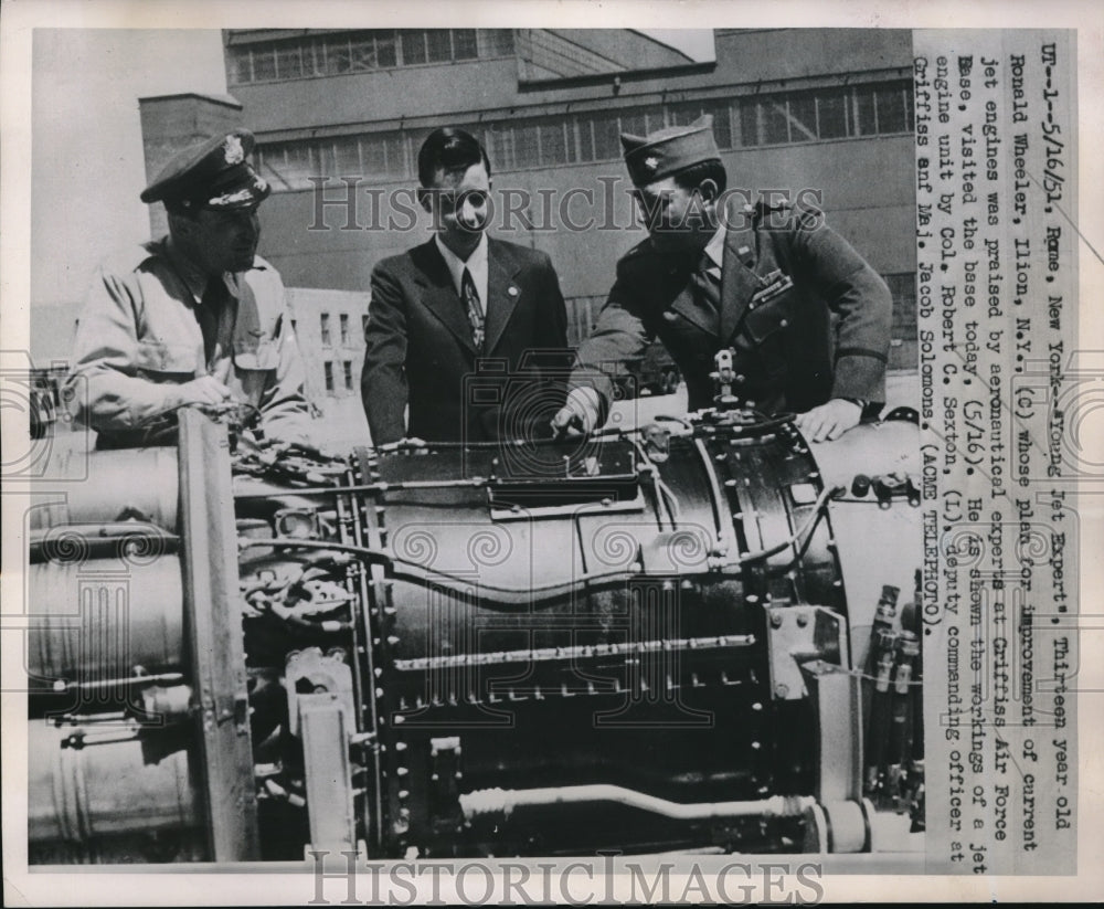 1951 Jet Expert Ronald Wheeler at Griffiss Air Force Base. - Historic Images