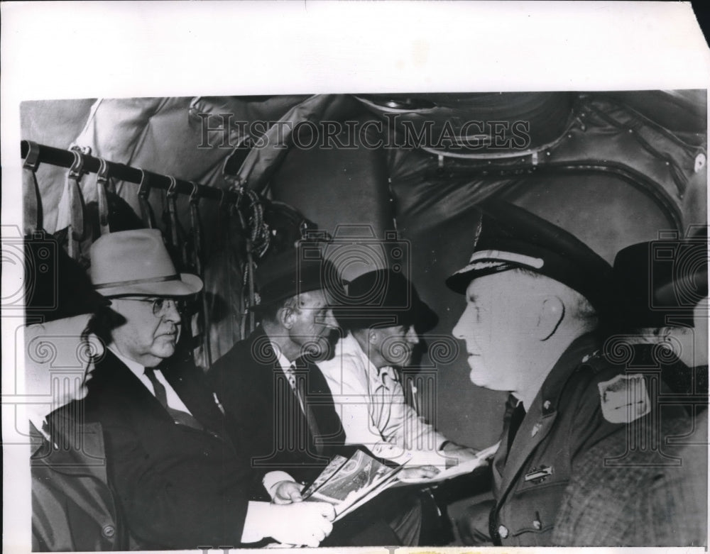 1960 Sioux City, Ia. Gen A Gruenther, Mayor Wheeler,G Young,Hoegh - Historic Images