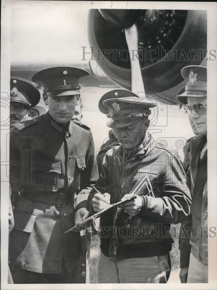 1938 USA Air Corps Capt. Darr H. Alkire at El Palomar Airdrome - Historic Images