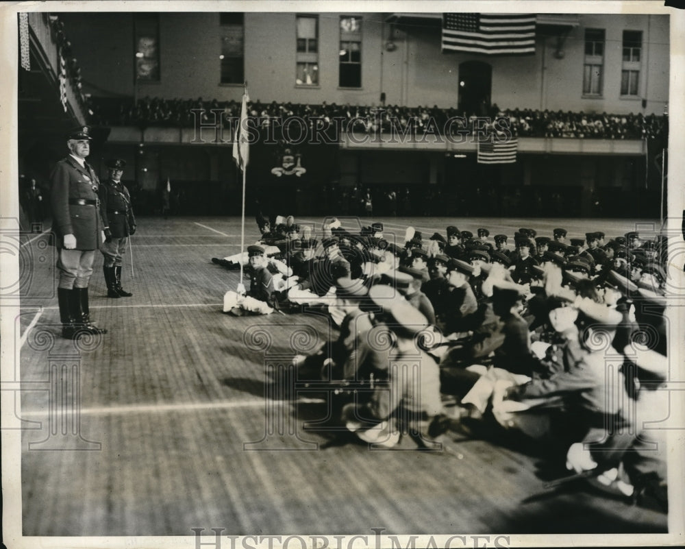 1931 Press Photo Gen.Ely give Military talk to the Cadets during Staged drill-Historic Images