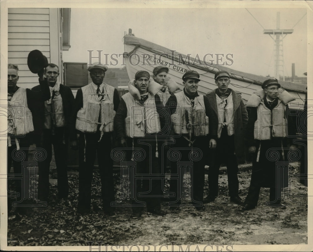 1929 Coast Guardsmen in their all weather gear - Historic Images