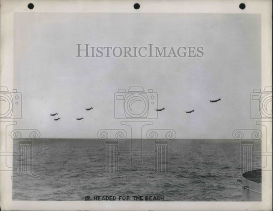 1950 Press Photo US Marines' Helicopter Squadron Headed for their prey-Historic Images
