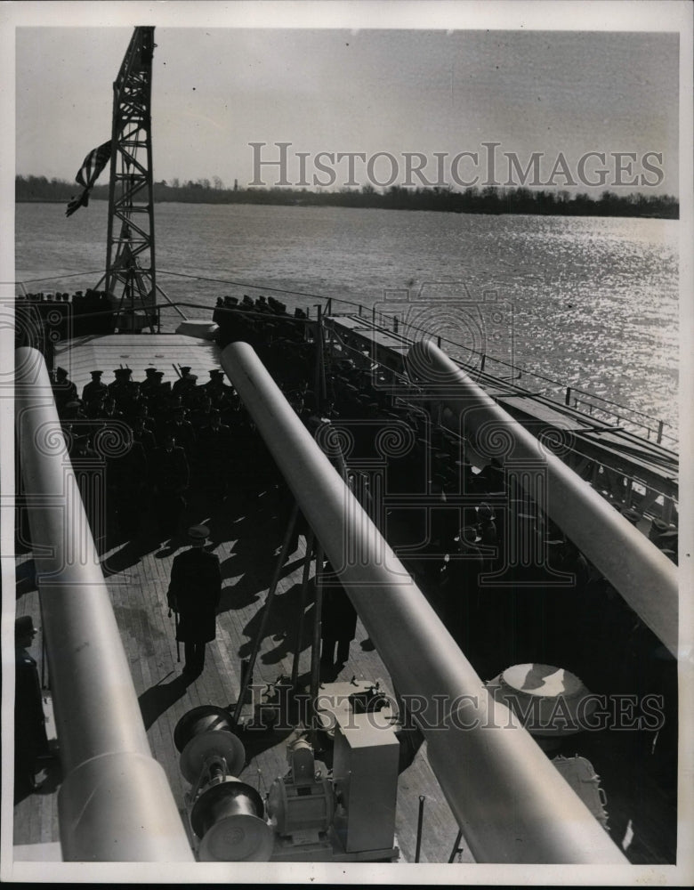 1939 Press Photo US cruiser Wichita commissioned at Philadelphia Navy yards-Historic Images