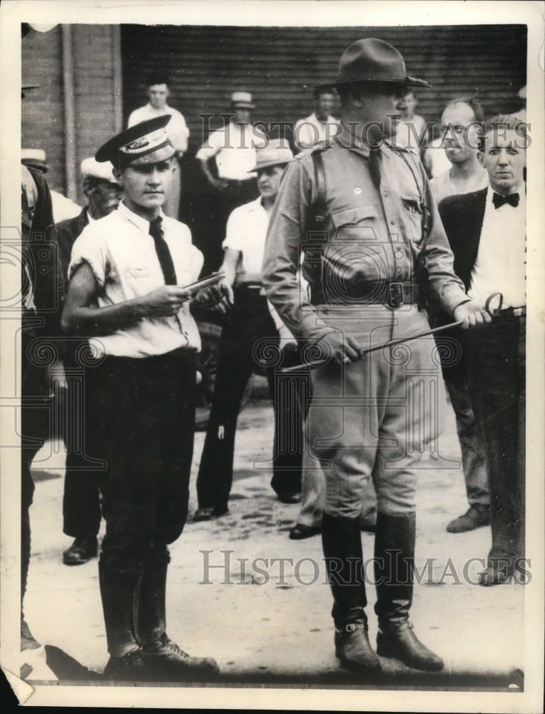 1933 Press Photo Capt Frank J Fredericks of 112th Infantry PA National Guard-Historic Images