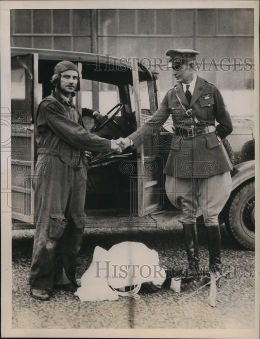 1936 Press Photo Major Harland McCormick of 1st Pursuit Squadron & Capt WW Welsh-Historic Images