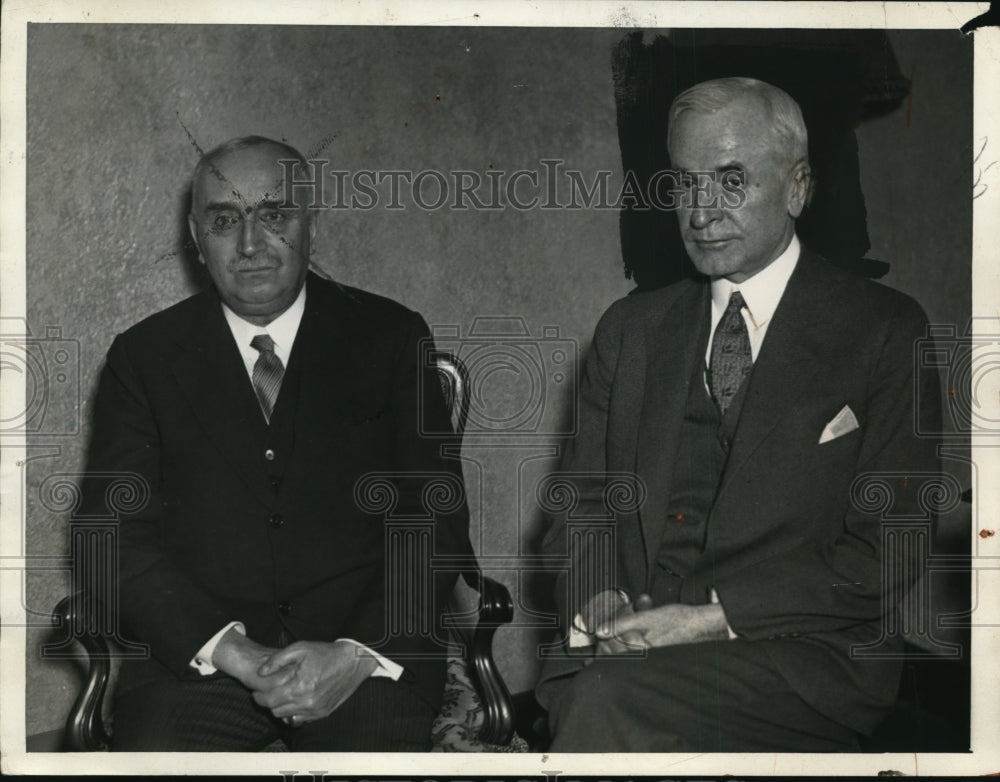 1933 Press Photo Ambassador Claudel of France & Secretary of State Cordell Hull - Historic Images