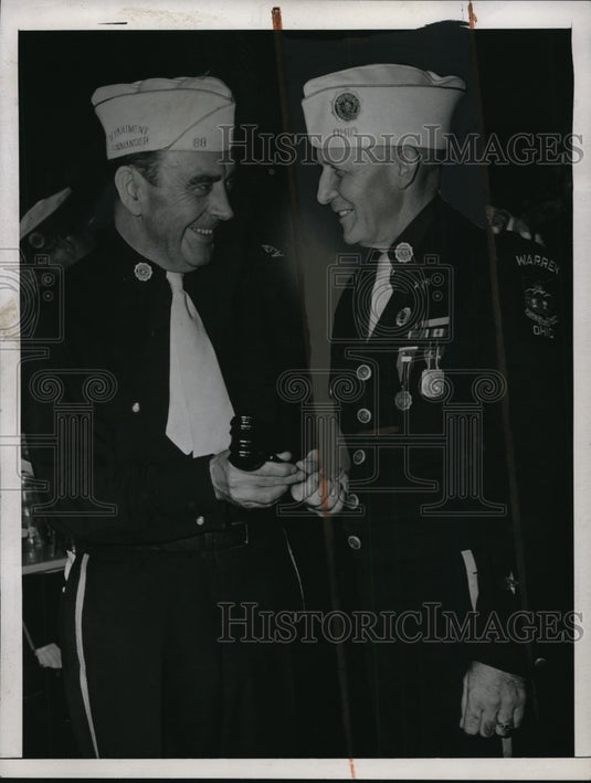1946 Press Photo Don Schoeppe and Henry Eaton of Cleveland, OH American Legion - Historic Images