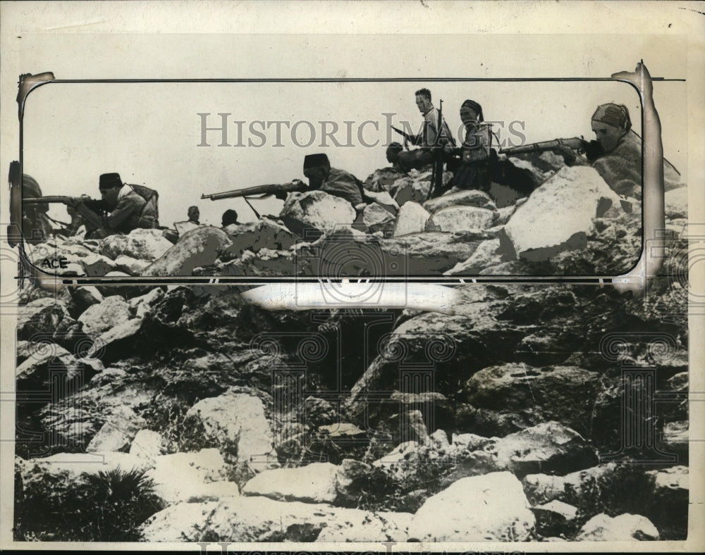 1925 Press Photo Spanish Troops In Action Against the Riffs - Historic Images