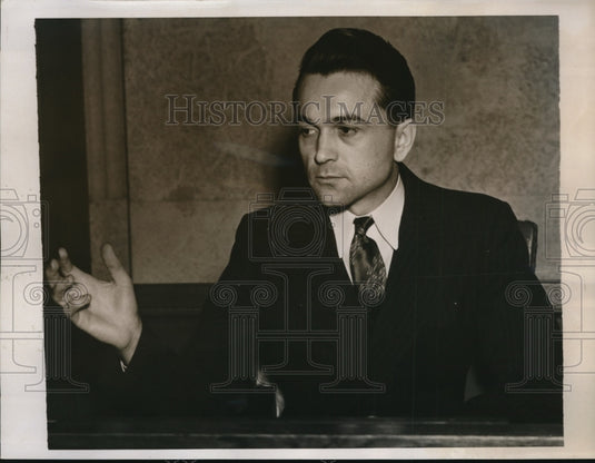 1938 Press Photo Chicago Rudolph Sikora at court shot Ed Solomon wife's lover-Historic Images