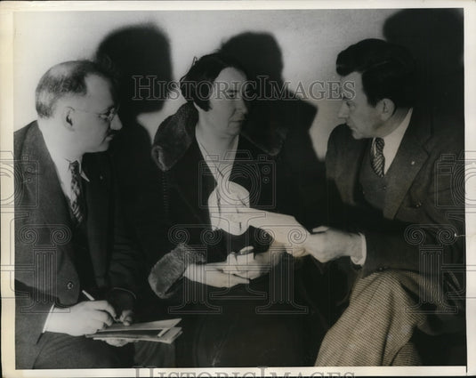 1935 Press Photo Mrs Frances M Willys & attys at Los Angeles CA for murder-Historic Images
