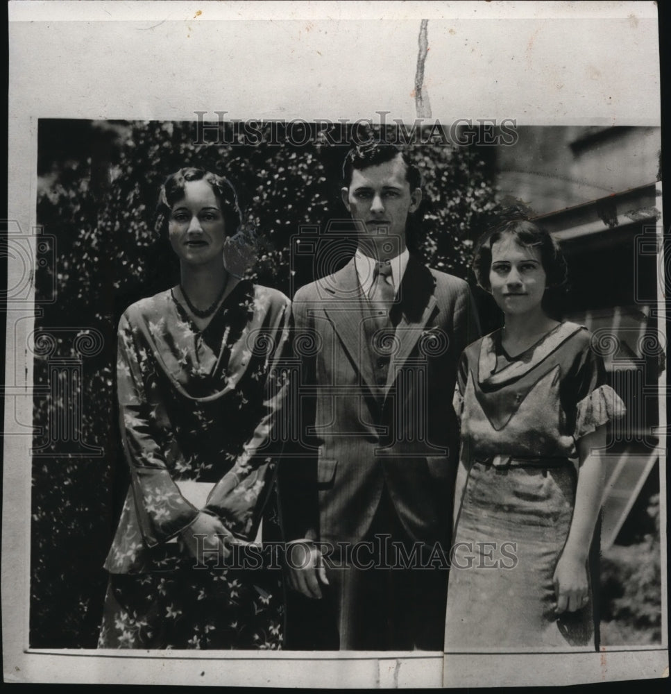 1932 Press Photo Ceila Thruman, elma Gillsand &amp; Lorea Hoback at meeting-Historic Images