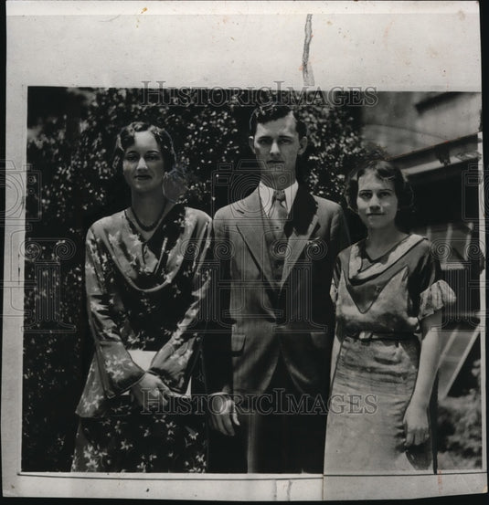 1932 Press Photo Ceila Thruman, elma Gillsand & Lorea Hoback at meeting-Historic Images