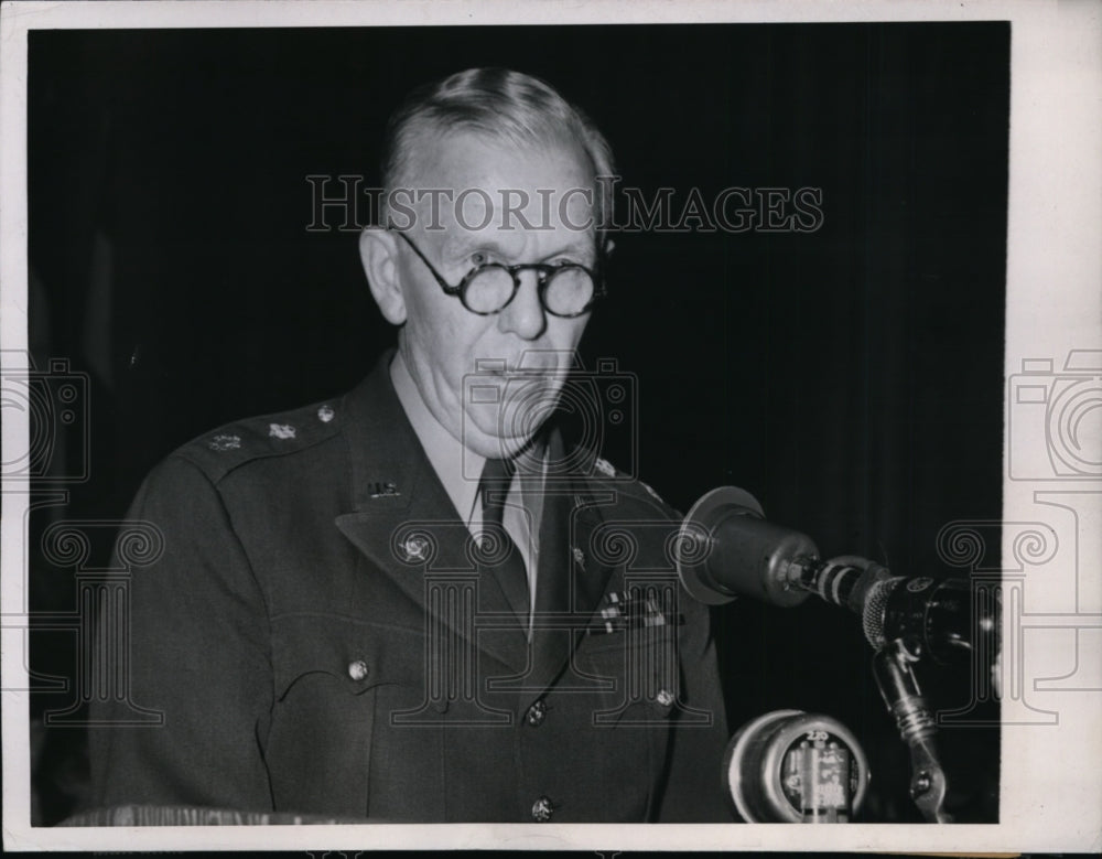 1945 Press Photo General of the Army George C Marshall at Herald Tribune forum-Historic Images