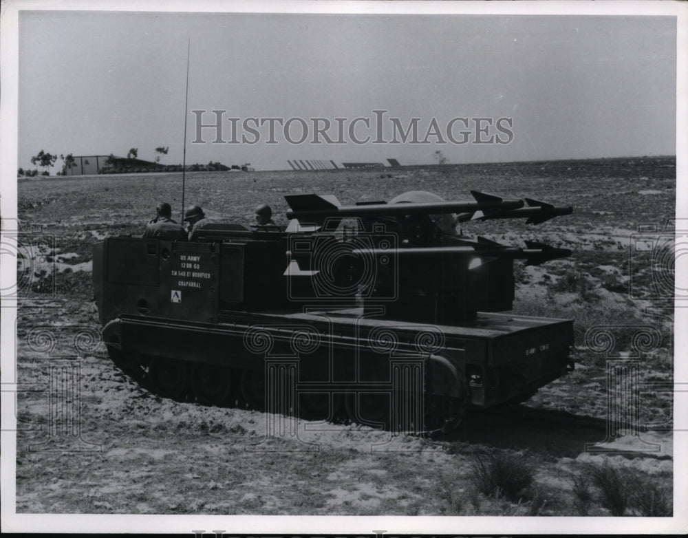 1968 Press Photo A Chaparral missle firing platform in field manuevers-Historic Images