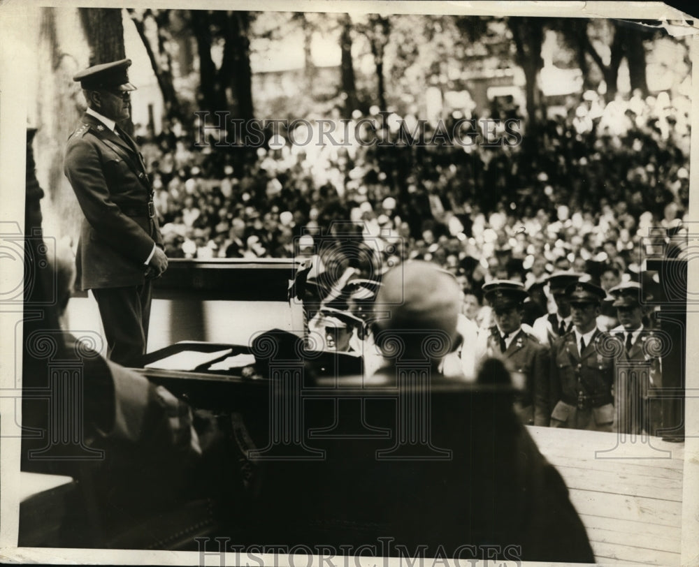 1930 Press Photo Princeton NJ Gen John J Pershing speaks at Princeton U - Historic Images