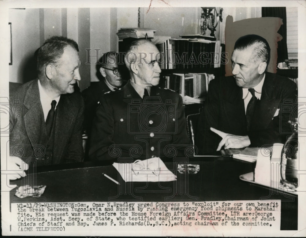 1950 Press Photo Gen Omar Bradley in House Foreign Affairs Committee, Washington - Historic Images