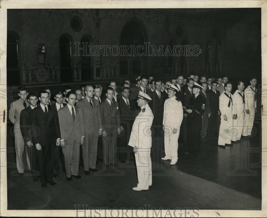 1941 Press Photo US Navy Men World War 2 - Historic Images