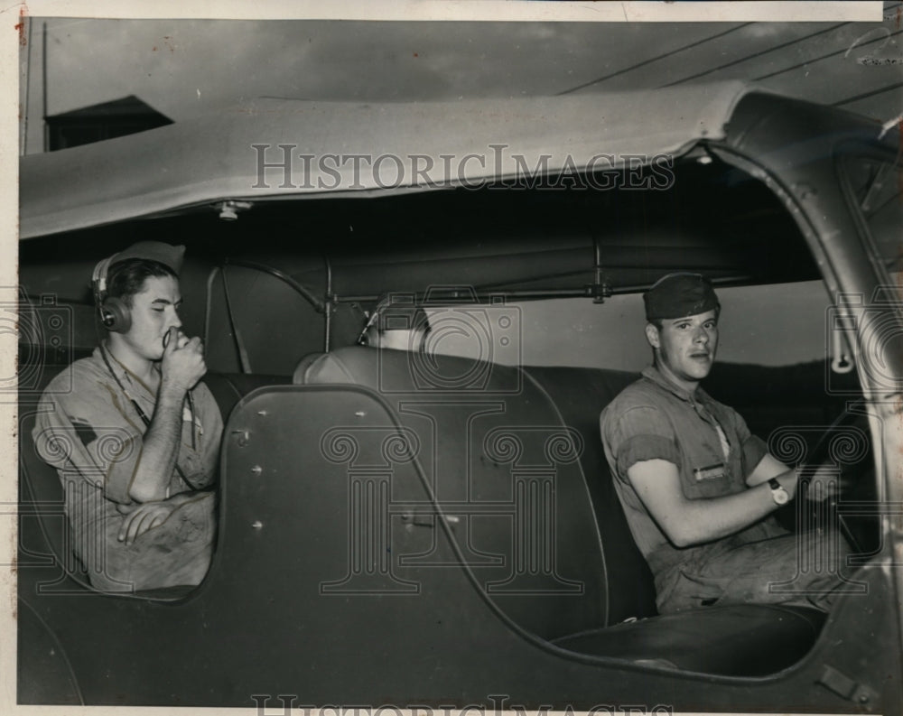 1940 Press Photo Camp McCoy Wis Pvt James Muscik US Air Corps 15th Squadron - Historic Images