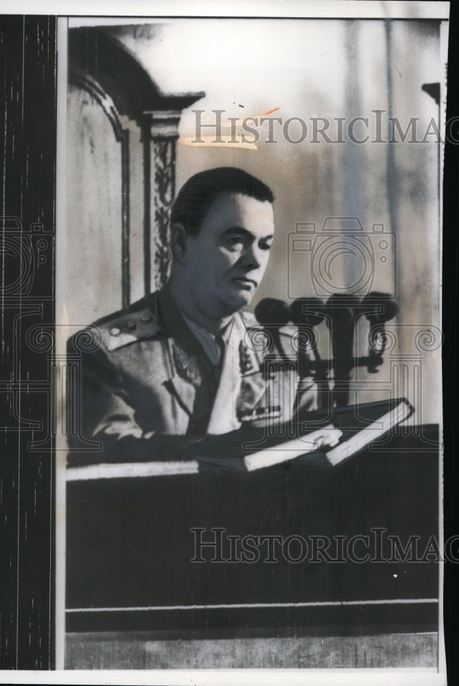 1960 Press Photo Lt Gen Viktor Borisoglebsky Presides as Judge at Power&#39;s Trial-Historic Images