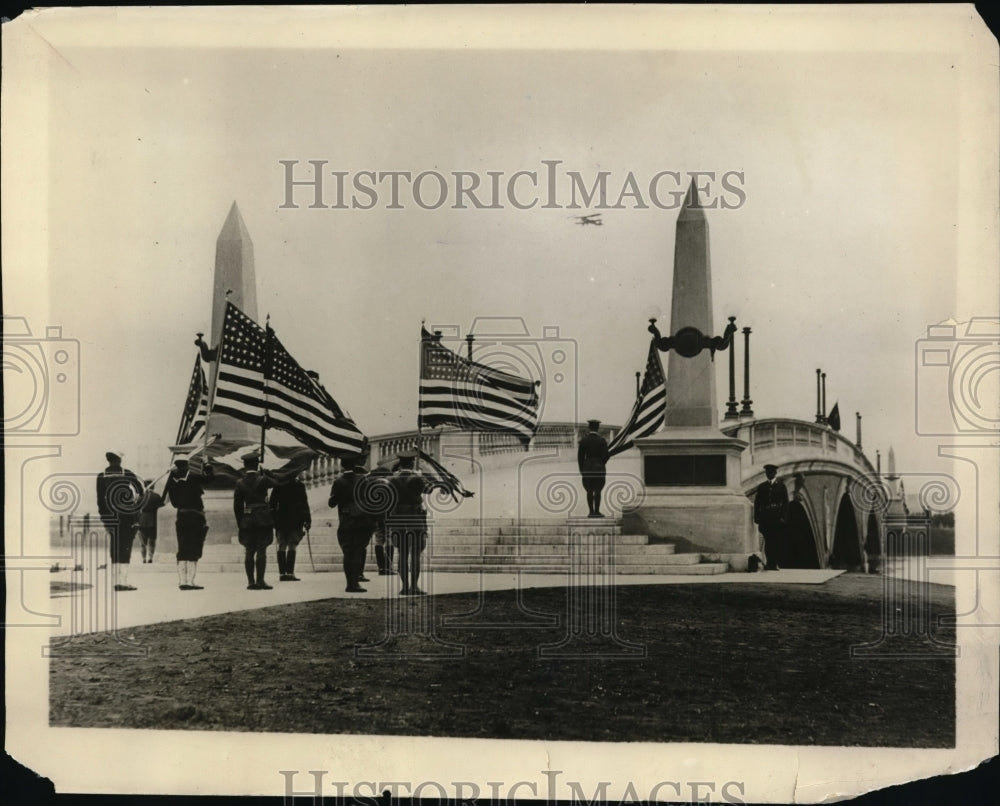 1930 Press Photo John W Weeks Bridge Spanning Charles River Dedicated - Historic Images