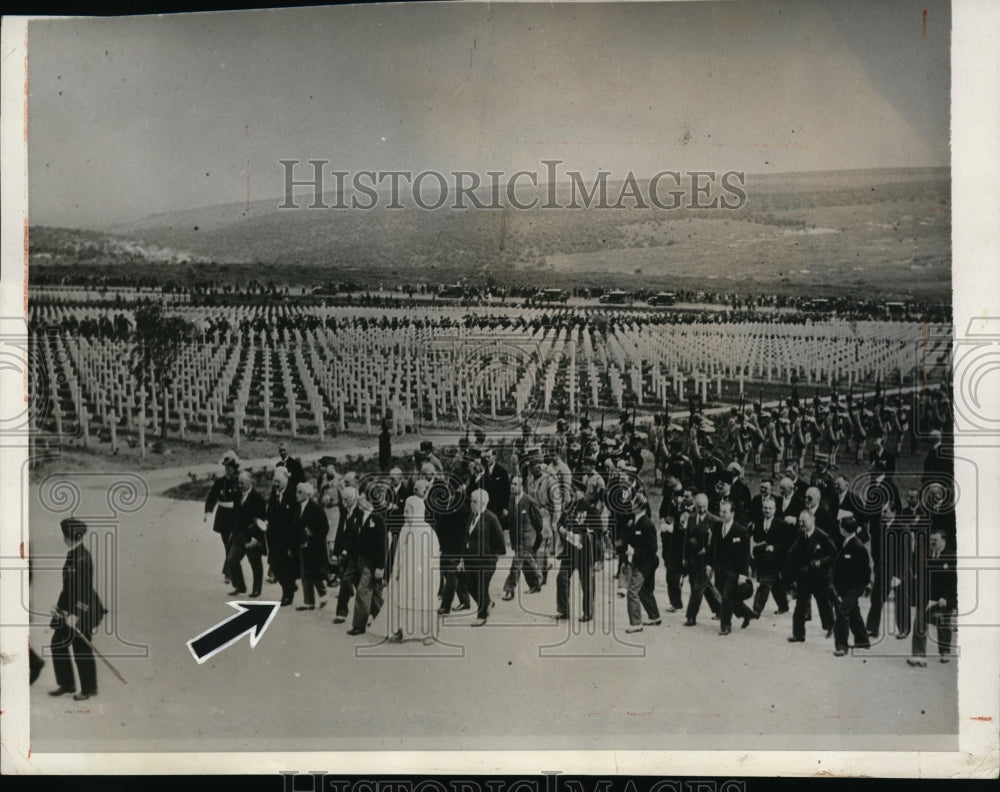 1932 Press Photo Verdun War Memorial dedicated in France by President LeBrun - Historic Images