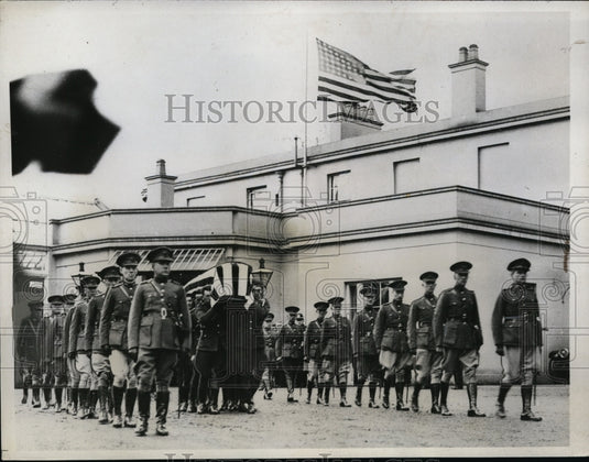 1934 Press Photo State Funeral for W.W. McDowell in Dublin Castle with Honors - Historic Images