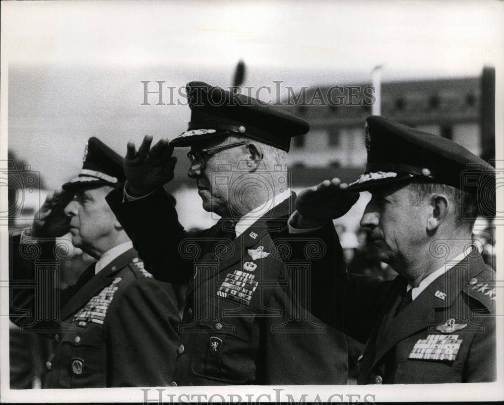 1968 Press Photo Change of Command Ceremonies, Wiesbaden Air Force Base, Germany - Historic Images