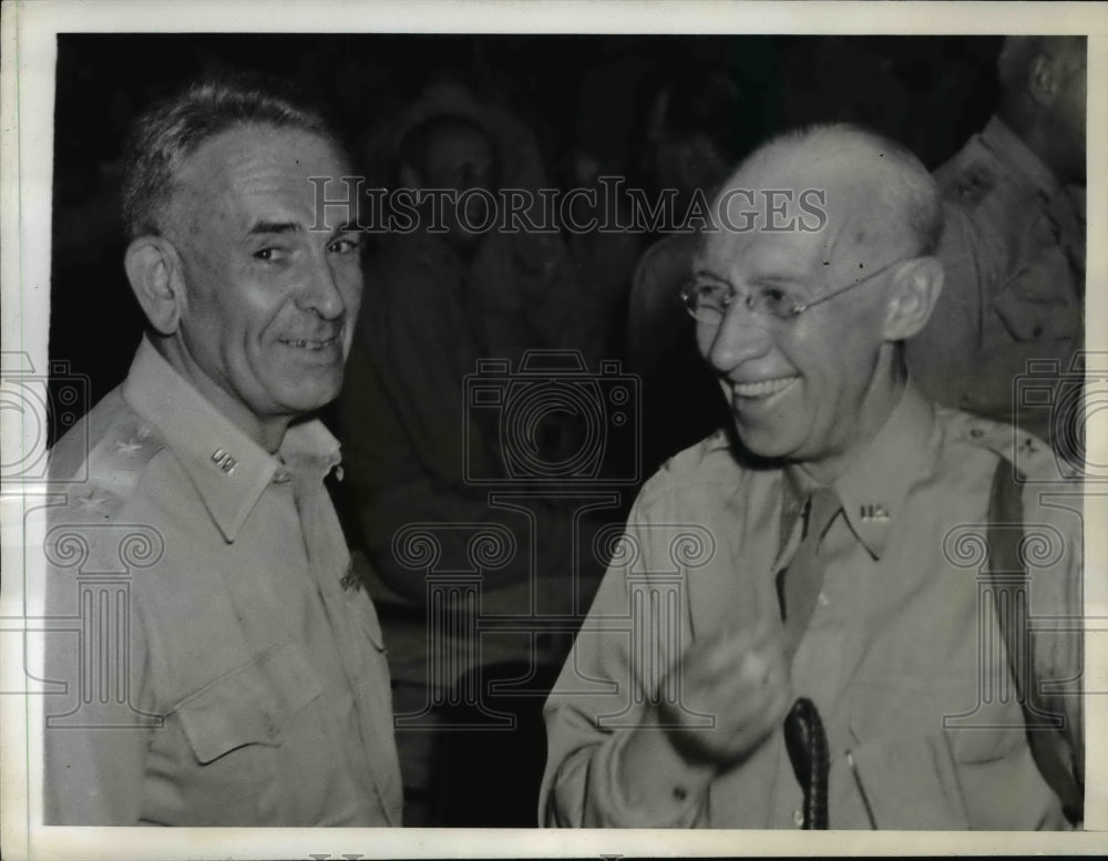 1941 Press Photo Maj Gen E Daley &amp; Mag Gen GV String during war games - Historic Images