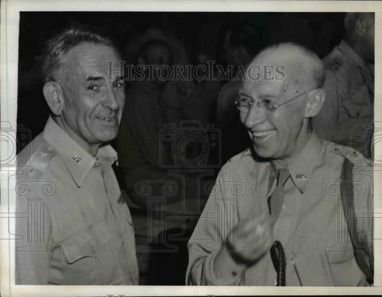 1941 Press Photo Maj Gen E Daley & Mag Gen GV String during war games - Historic Images