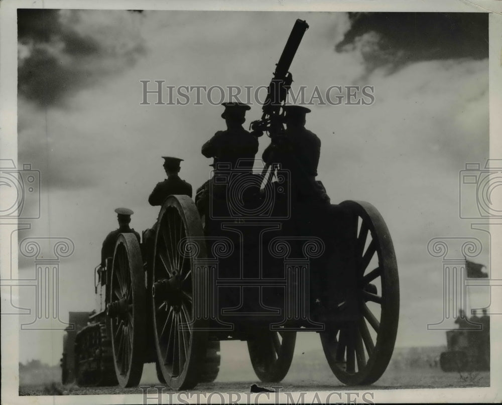 1935 Press Photo Tractor hauls 155mm gun of 218th FA Oregon Nation Guard - Historic Images