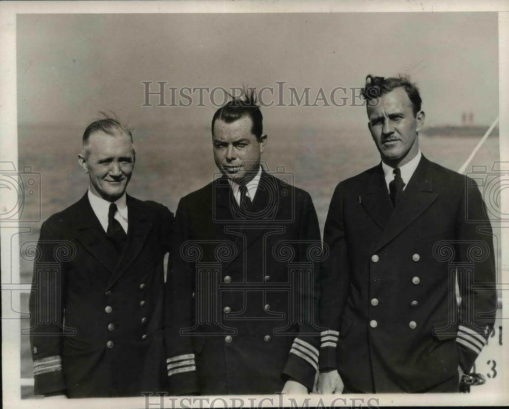 1934 Press Photo SS Exilona Crew Arrives in New York Harbor - Historic Images