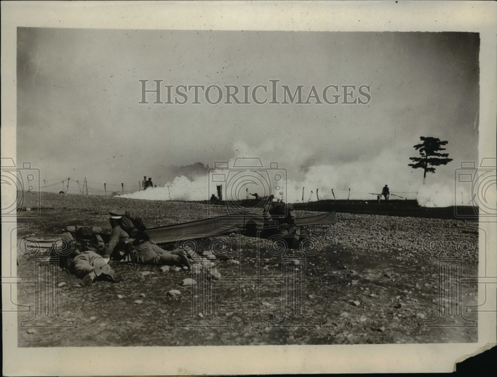 1930 Press Photo Japanese Army Holds War Maneuvers at the Yoyogi - Historic Images