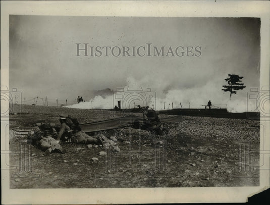 1930 Press Photo Japanese Army Holds War Maneuvers at the Yoyogi - Historic Images