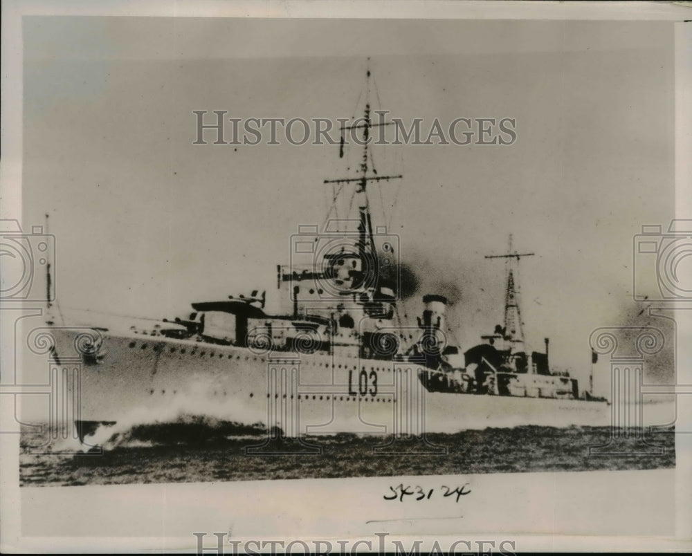 1940 Press Photo British Destroyer Cossack - nem40237-Historic Images