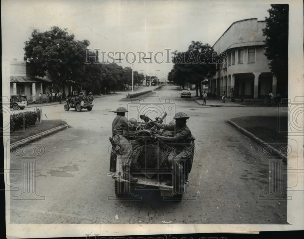 1963 Press Photo Jadotville Katanga UN motorized forces vs Indian foeces - Historic Images